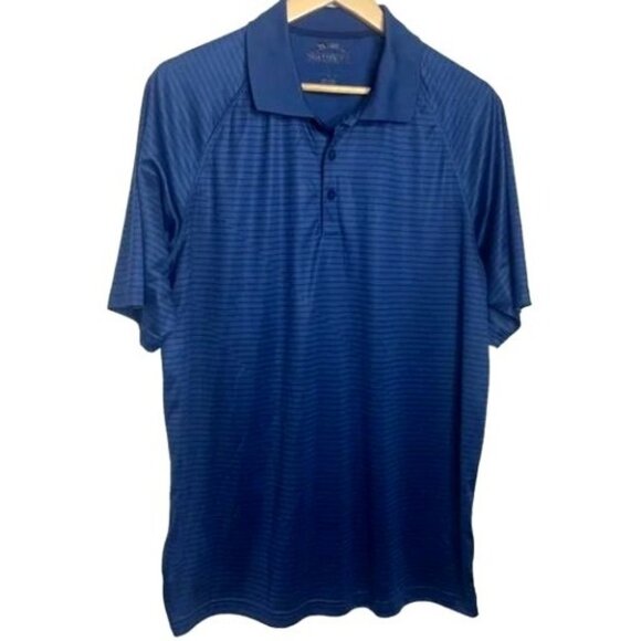 Slazenger Mens Large Blue Striped Polo Shirt Size Large - Picture 1 of 7